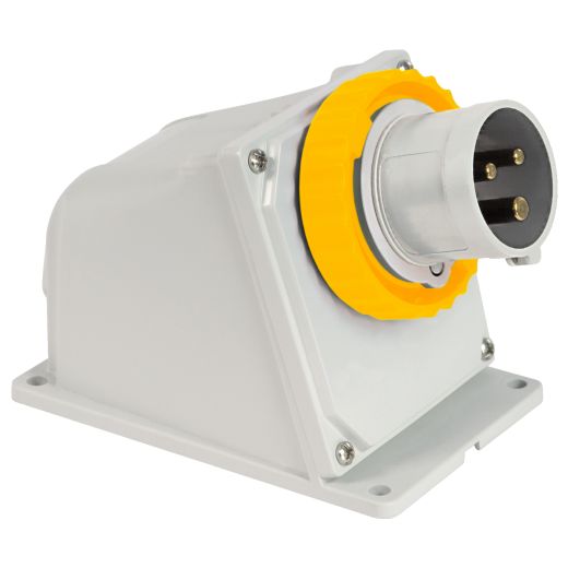 Wall-mounting plug 2P+E 32A 110V 4h IP67
