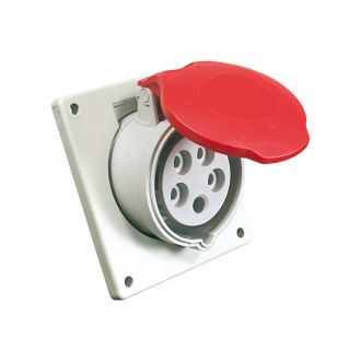 Presa da incasso inclinata 3P+T 16A 400V 6h, IP44